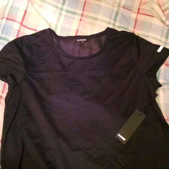 Bebe nwt t shirt w reflective stripes - Picture 1 of 4